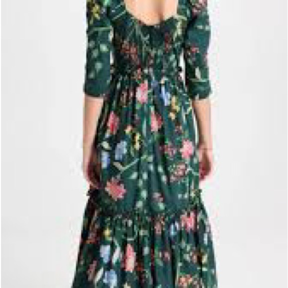 Cara Cara Green Floral Midi Dress - Picture 3 of 3